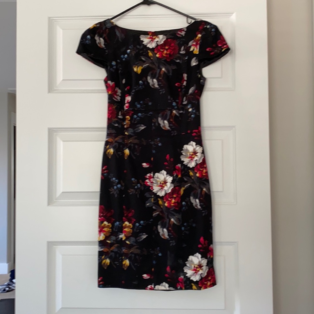 French Connection Black Floral Mini Dress
